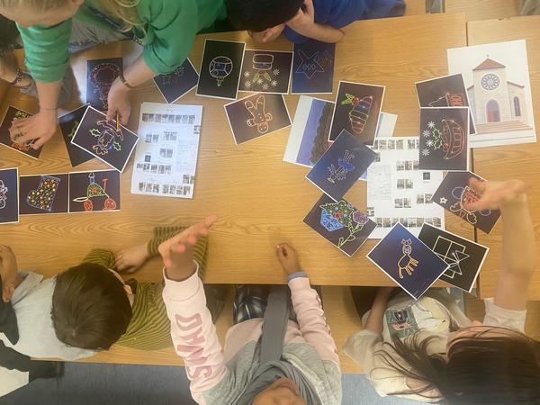 Curatorial workshop with the Soho Kids Xmas Lights 2024 winners, Soho Parish Primary School